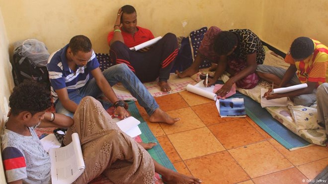 Students studying for their exams in Djibouti City