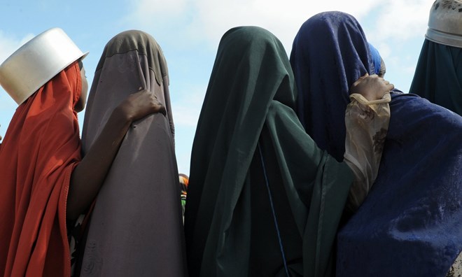 Women at a camp for internally displaced people in Somalia. Sexual violence in the country is pervasive. Photograph: Roberto Schmidt/AFP/Getty Images