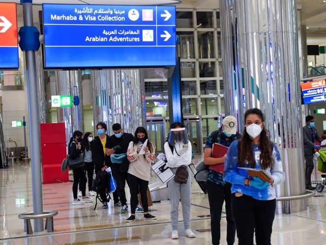Passengers arrive at Terminal 3, Dubai International Airport.
Image Credit: Ahmed Ramzan/Gulf News