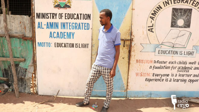 Abdirashid Hussein, a teacher at Al-amiin secondary school in Hagarder/Ahmed Abdullahi/Ergo