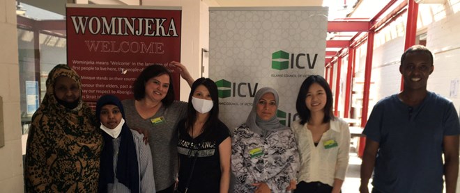 ICV staff and residents at North Melbourne community centre. Source:
SBS