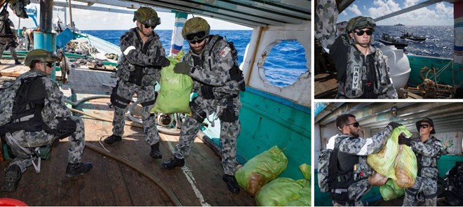 Somalia Counter Piracy patrol seize huge heroin haul from dhow