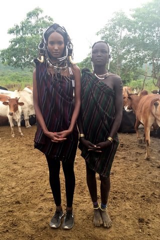 Posted up with a Mursi girl.
Photo: Courtesy of Fatima Siad