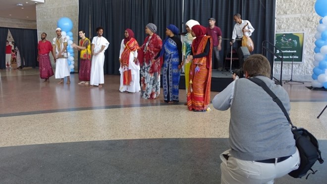 A fashion show launched the entertainment portion of the new Somali Cultural Festival at Ottawa City Hall on July 29, 2017. (Andrew Foote/CBC)