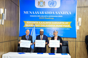 Somalia, UN sign 2025 framework to strengthen protection of children affected by conflict